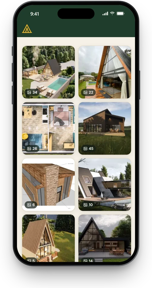 Mockup no celular — Projeto Chalé Raiz