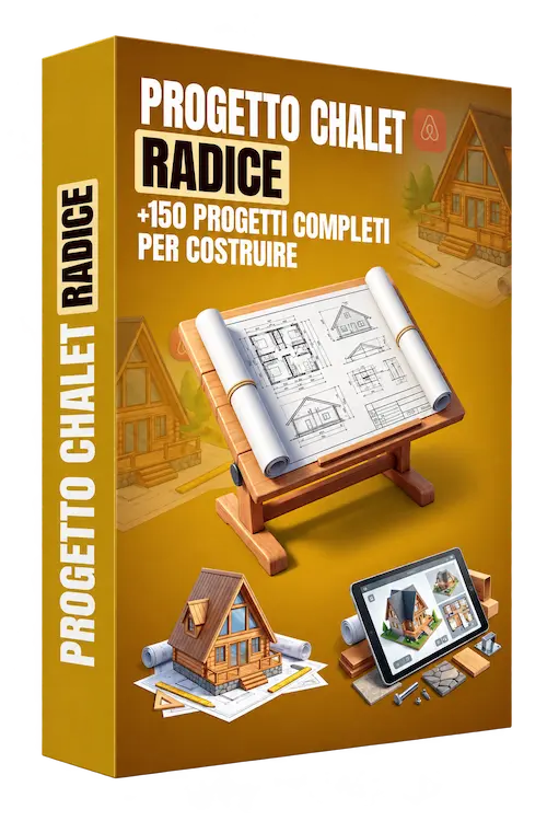 Mockup del materiale — Progetto Chalet Radice