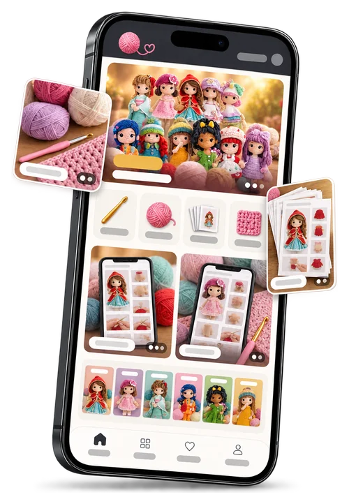 Mockup no celular — 452 RECEITAS BONECAS AMIGURUMI