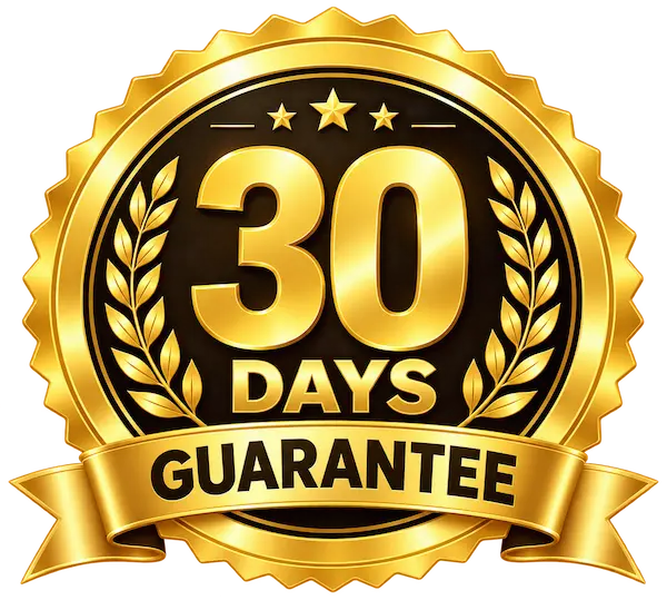 30-day guarantee seal — Root Cabin Project